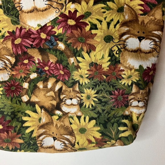 Vintage Cute Cartoon Cat Face Shoulder Bag Purse 90s 2000s Handmade? - Picture 4 of 6